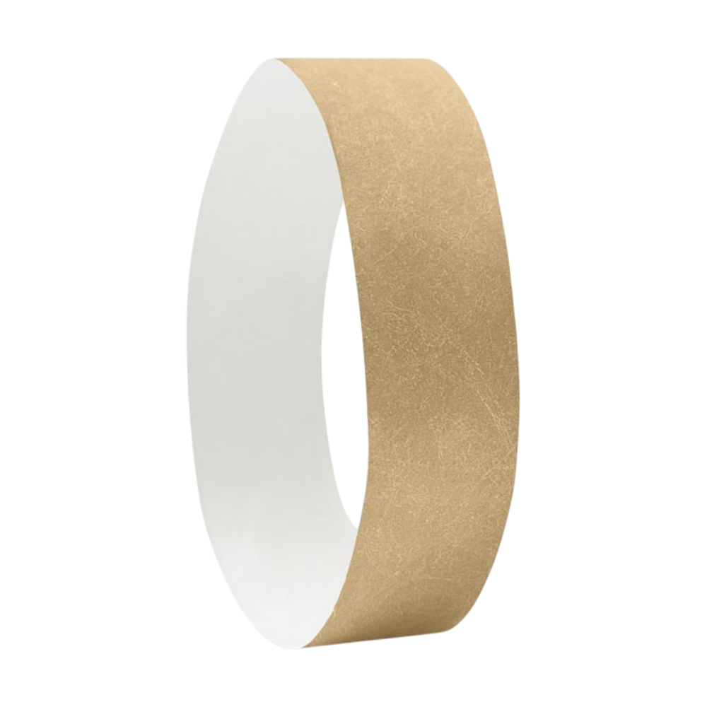 ICON - tyvekonesheetof10wristbands gold