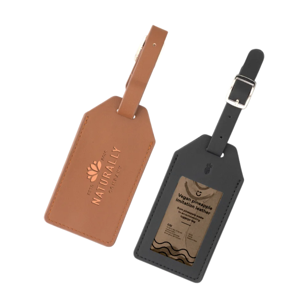 veganpineappleleatherluggagetag PLP