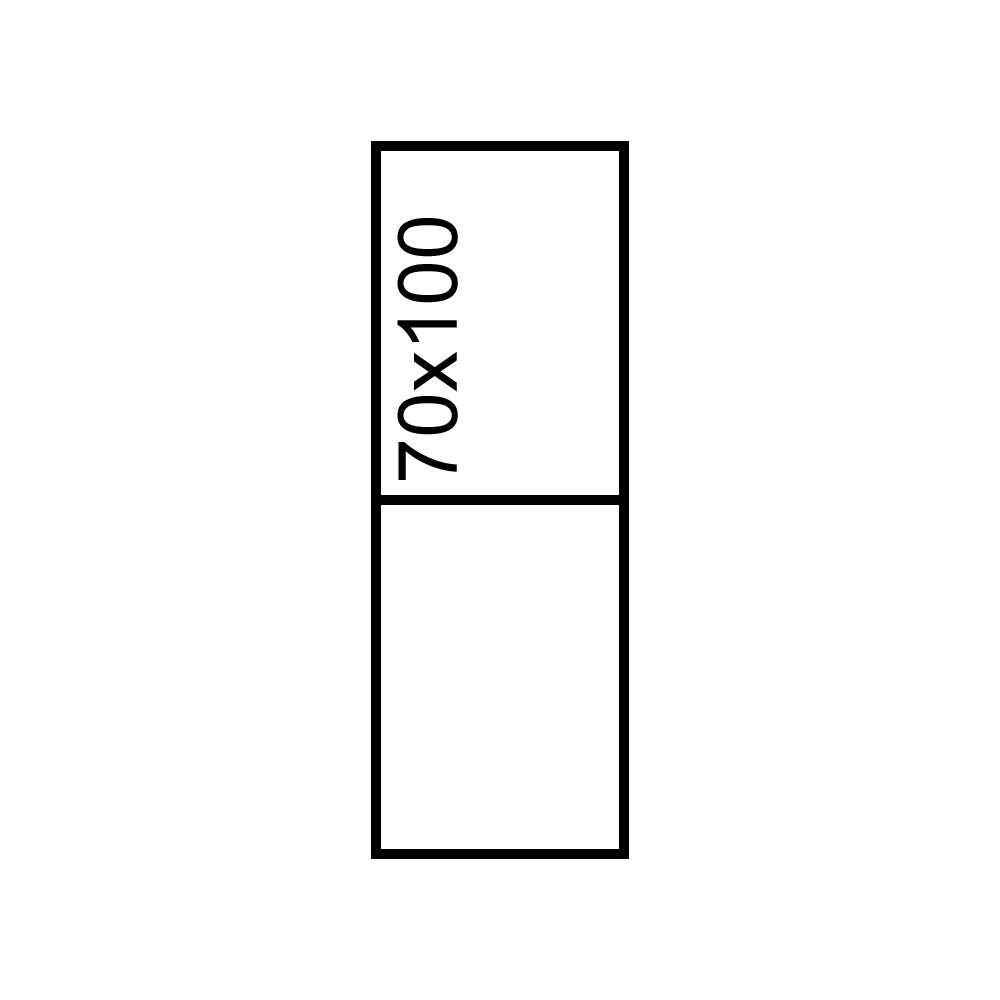 2 * 70 x 100 cm