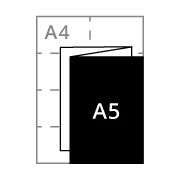 444x210 mm piegato in A5