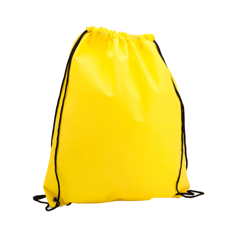 drawstring bag nonwoven color yellow