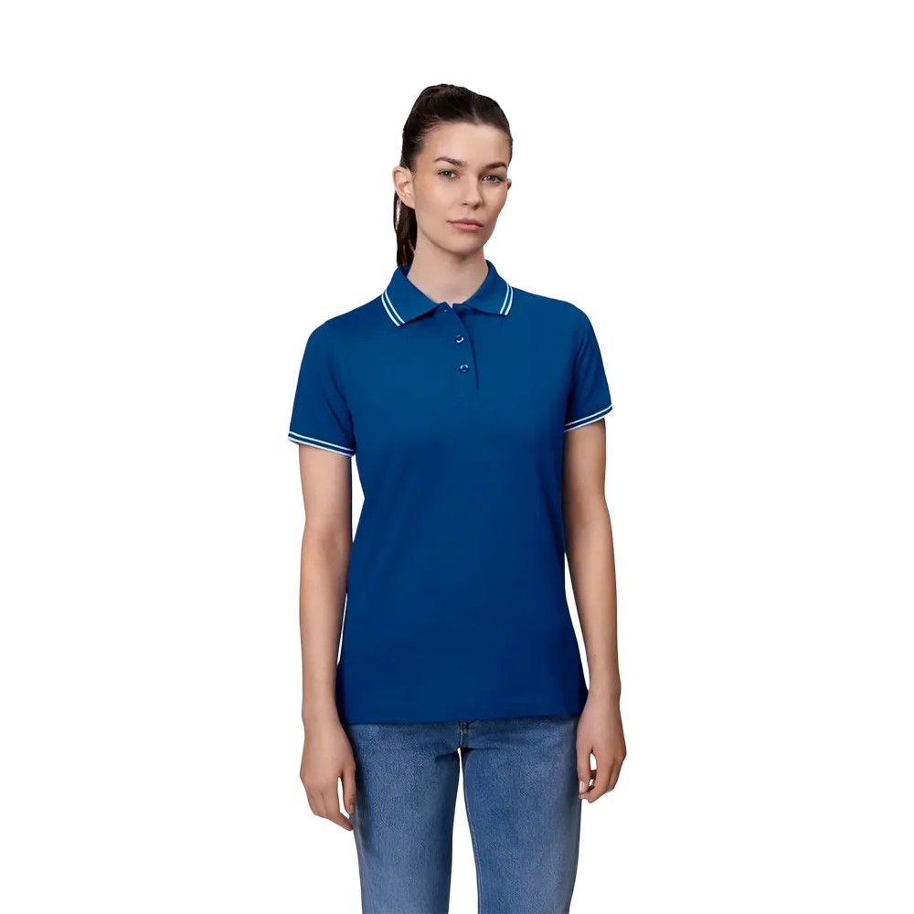 contrastpoloshirtstretchwomen front