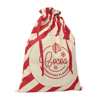Grande Sacco Regalo di Cotone di Babbo Natale