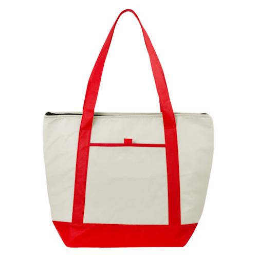 Lighthouse non-woven cooler tote 21L red