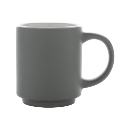 Ceramic stackable mug gray