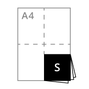 210x105mm folded to <strong>105x105mm</strong>