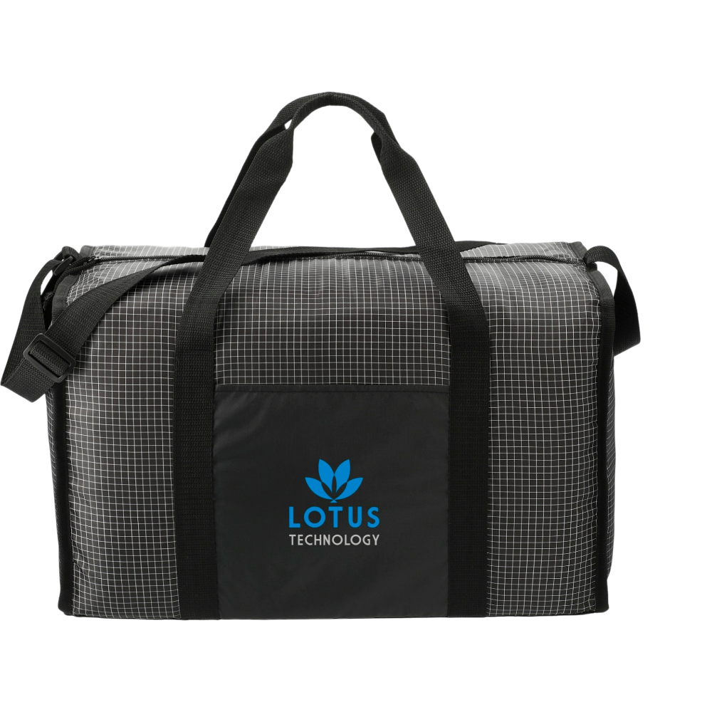 Polyester Grid Boxy Duffel