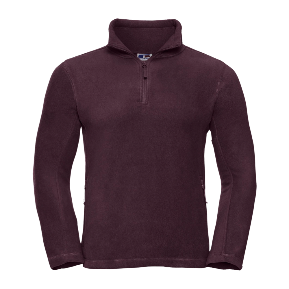Russell Quarter Zip Outdoor Fleece burgundy