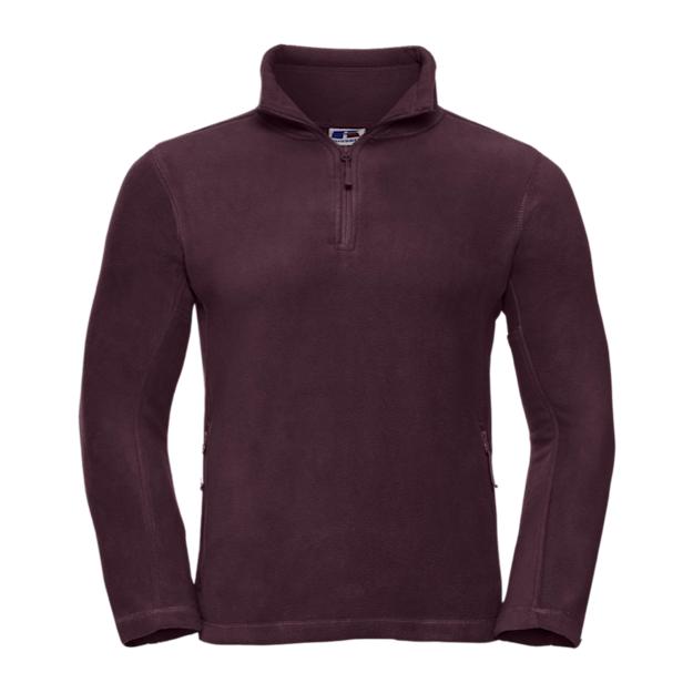 Russell Quarter Zip Outdoor Fleece burgundy