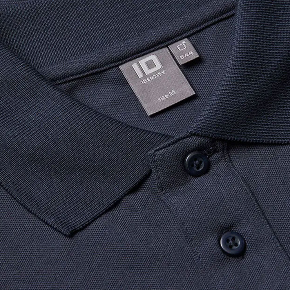 Long Sleeved Polo Shirt Stretch - neck label macro