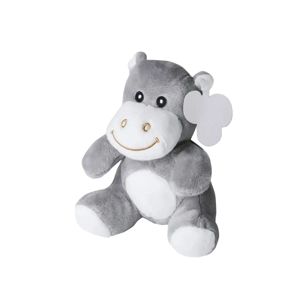 Custom Plush Hippo - three-quarter view