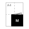 444x148mm folded to 148x148mm