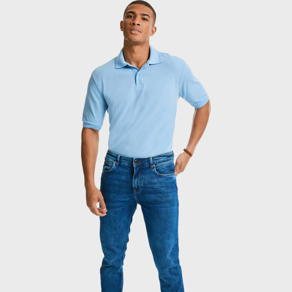 Russell Classic Fit Hardwearing Polycotton Polo. - russellhardwearingpolycottonpolo9599mu_1