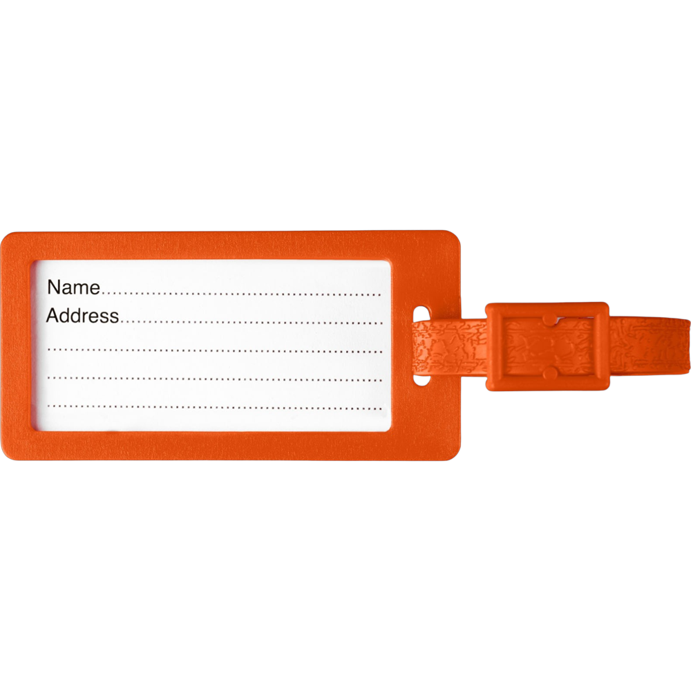 ICON - recycledplasticluggagetag orange