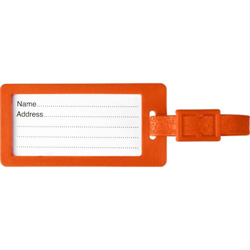ICON - recycledplasticluggagetag orange