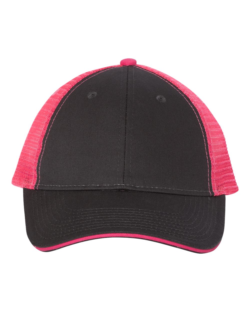 COLOR ICON - valucap6panelcap - Charcoal Neon Orange