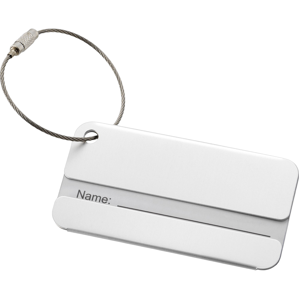 ICON - aluminiumluggagetag silver