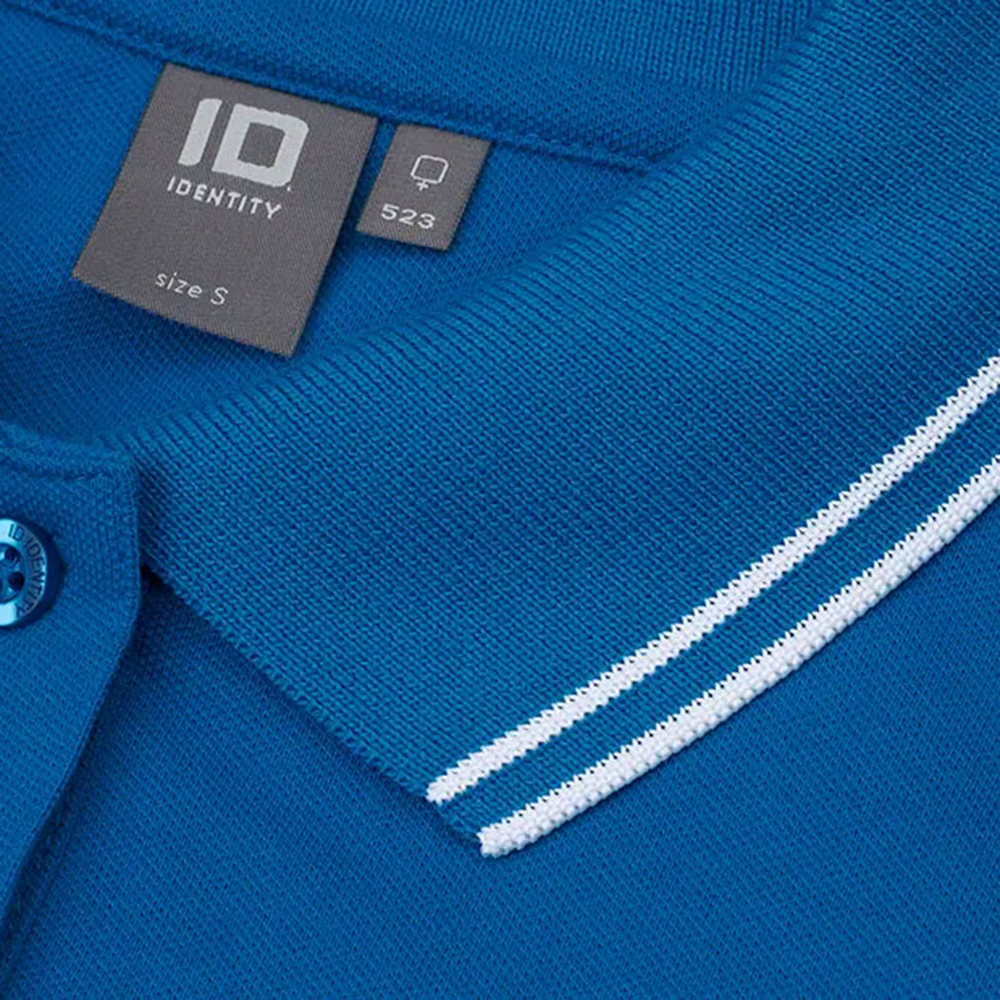 contrastpoloshirtstretchwomen fabric macro