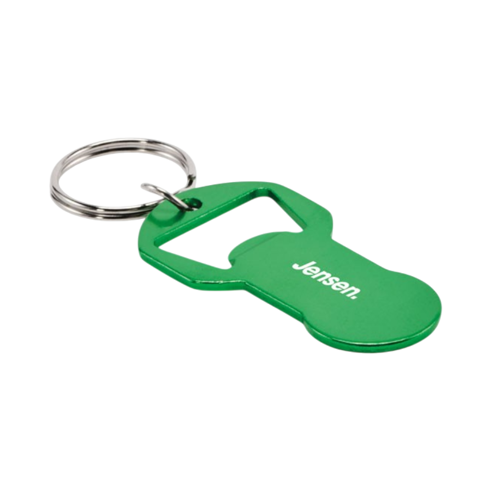 Sleutelhanger met winkelwagenmunt & flesopener