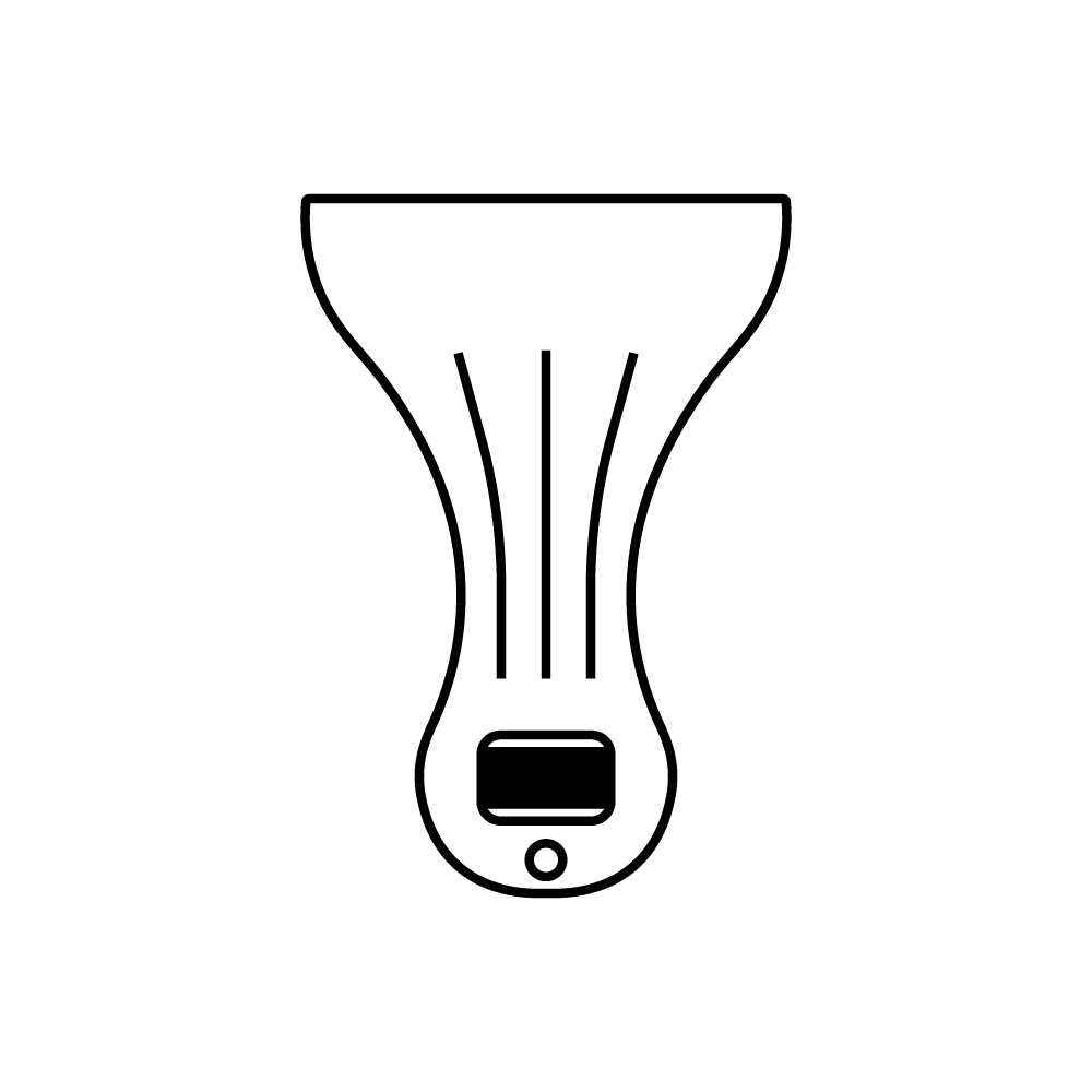 Op het handvat - 30 x 15 mm