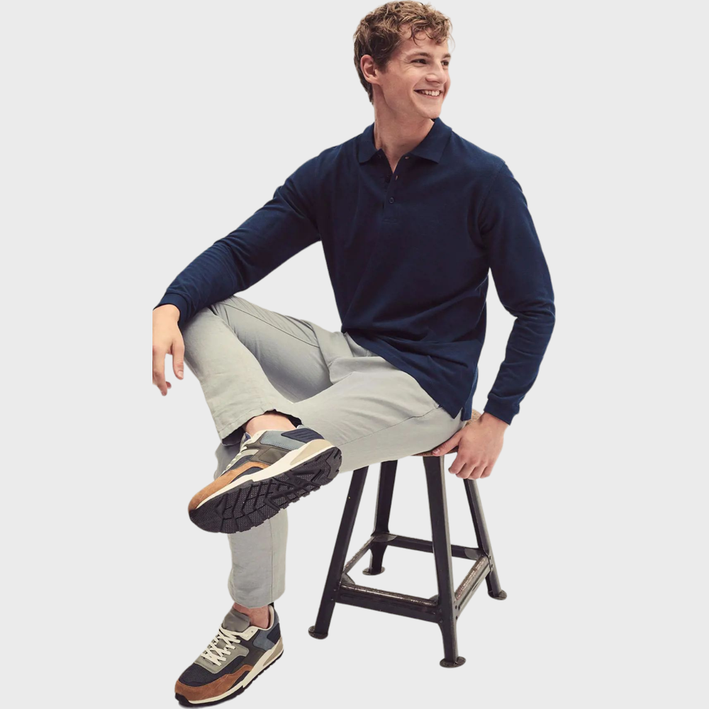 Fruit of the Loom Classic Fit Long Sleeve Polo. - fruitoftheloompremiumpololongsleeve633100u_2