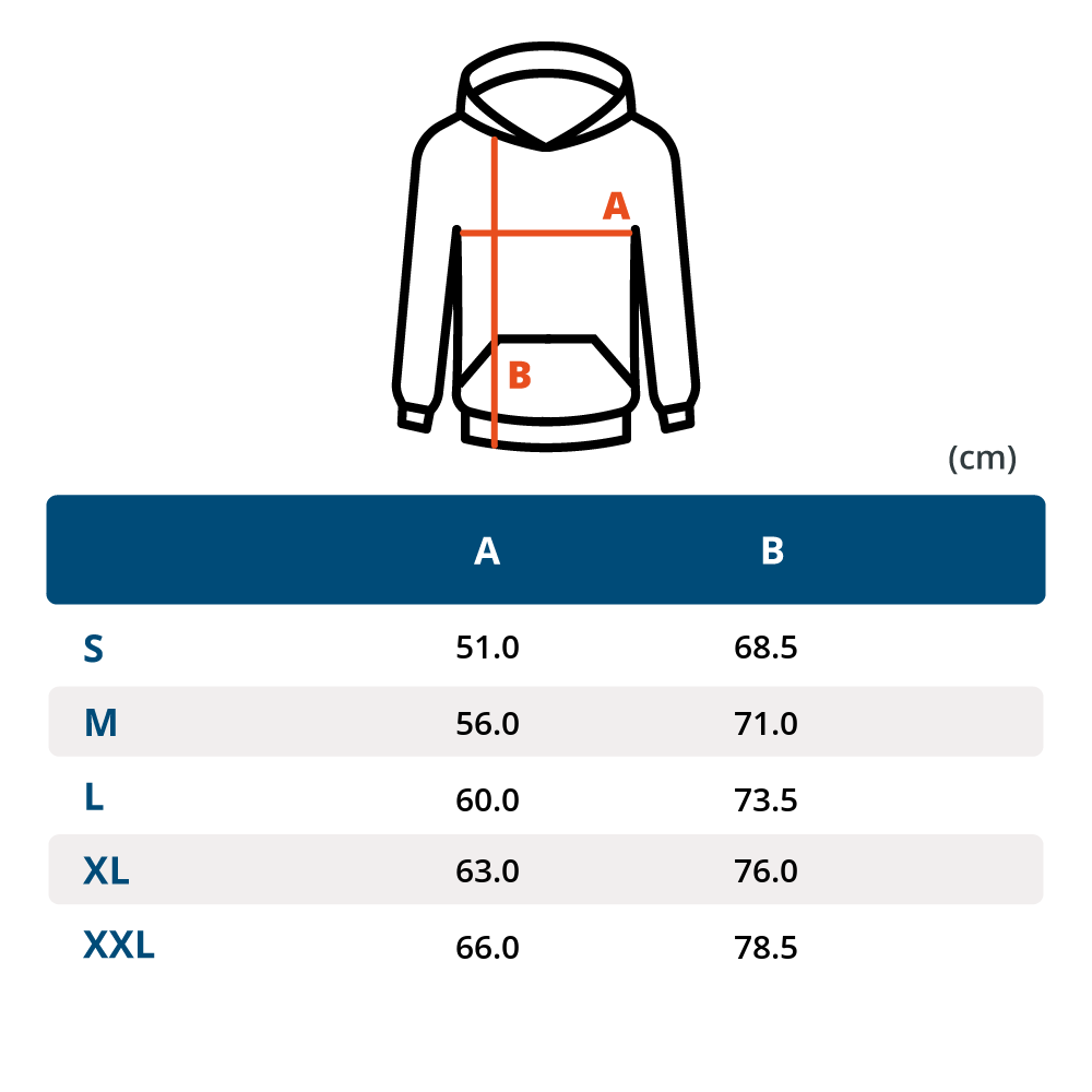 russellhoodedsweatshirt size chart