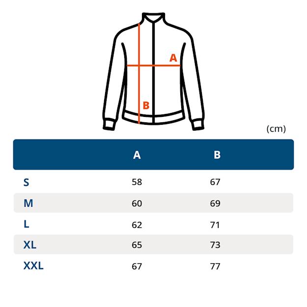 bodywarmerbasicbc5jm930m size chart