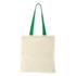 m² cotton tote bag coloured handles green