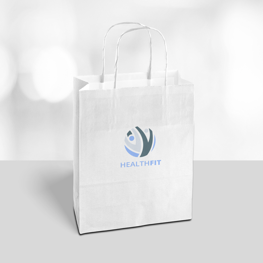 Kraft Paper Bags with white big image color Copy 4