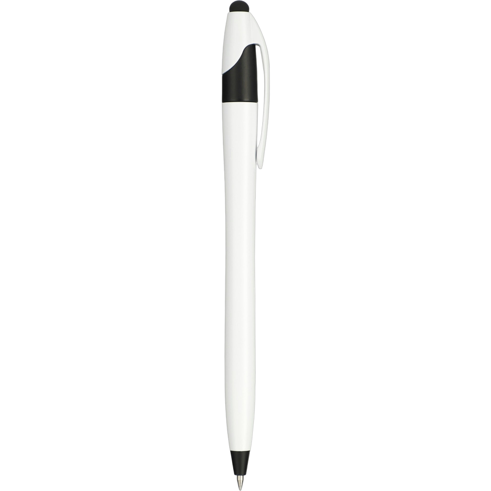 cougargelstyluspen.color.white_w_black_trim - cougargelstyluspen_white_w_black_trim