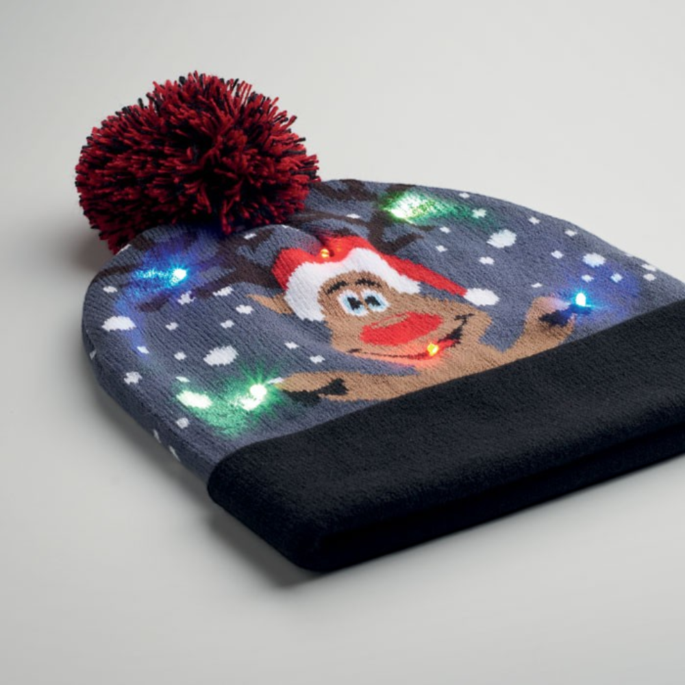PDP - christmasknittedbeaniewith6ledlight3settinglights square original background