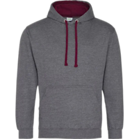 ICON - varsityhoodiejusthoods charcoal_burgundy