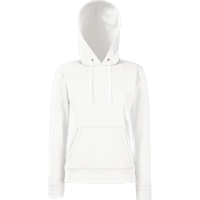 ICON - fruitoftheloomladyfitclassichoodedsweat white