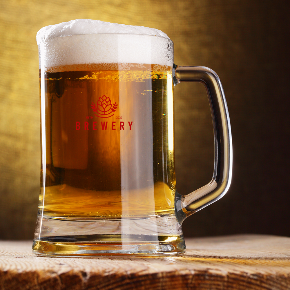 Chope à bière en verre 50 cl