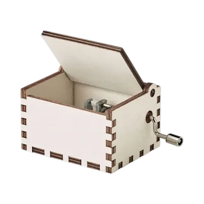 Wooden Christmas Music Box