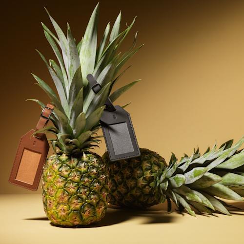 veganpineappleleatherluggagetag setting 1