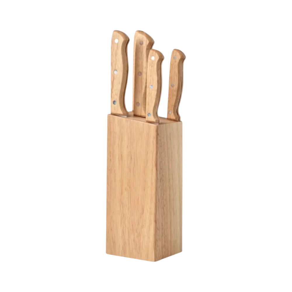 PDP - gourmet5pieceknifesetinbase square #F8F8F8 background