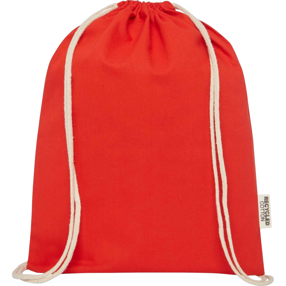 oregon140gmgrsrecycledcottondrawstring red
