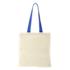 m² cotton tote bag coloured handles blue