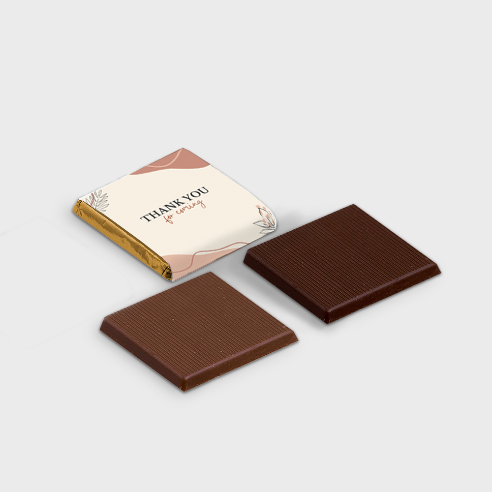 Vierkante napolitain chocolade