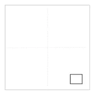 Right bottom corner, 5 x 4 cm