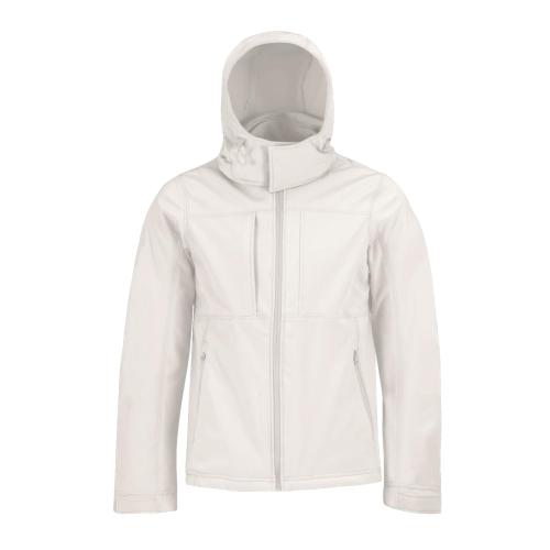 B&C Hooded Softshell jacket icon white