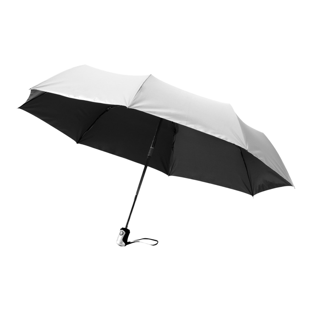 78. alex21.5foldableumbrella Zilver Zwart