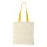 m² cotton tote bag coloured handles yellow
