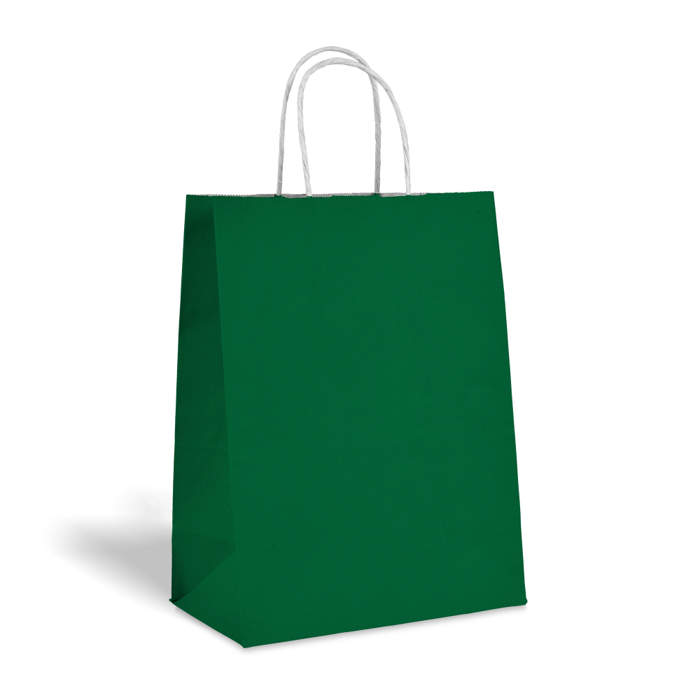 Dark green Kraft bags color big icons