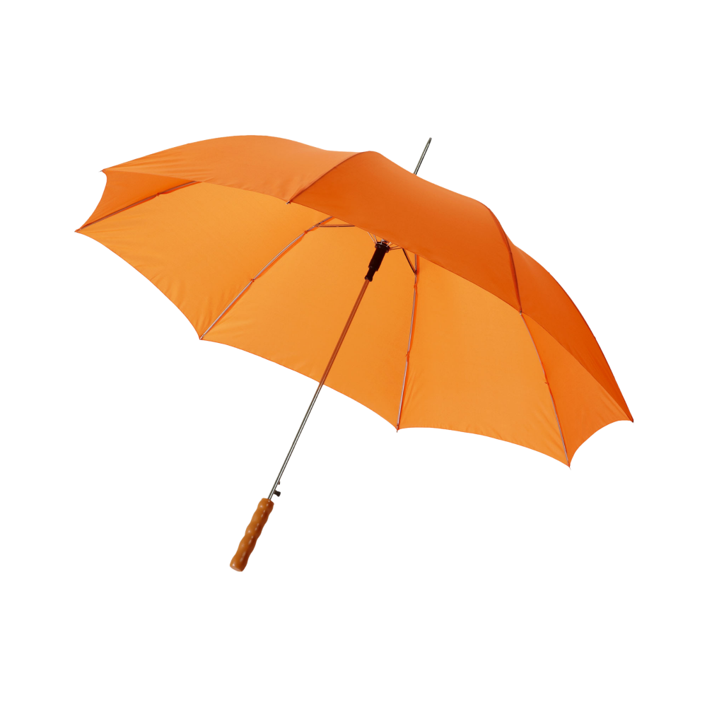 Lisa 23- auto open umbrella with wooden handle orange