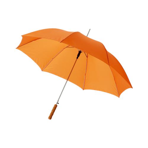 Lisa 23- auto open umbrella with wooden handle orange