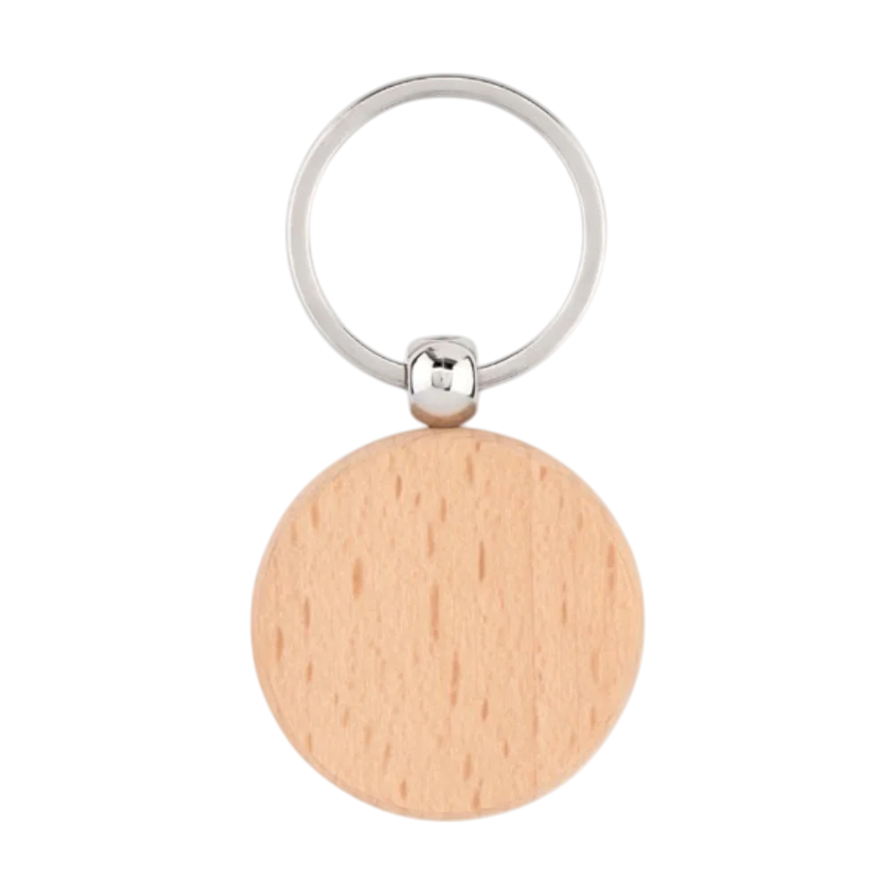 PDP - totywoodroundwoodenkeyring square #F8F8F8 background