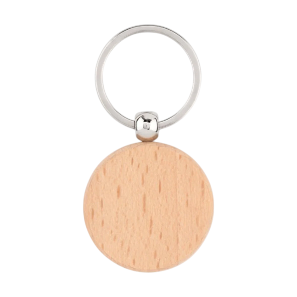 Round Wooden Key Ring main image