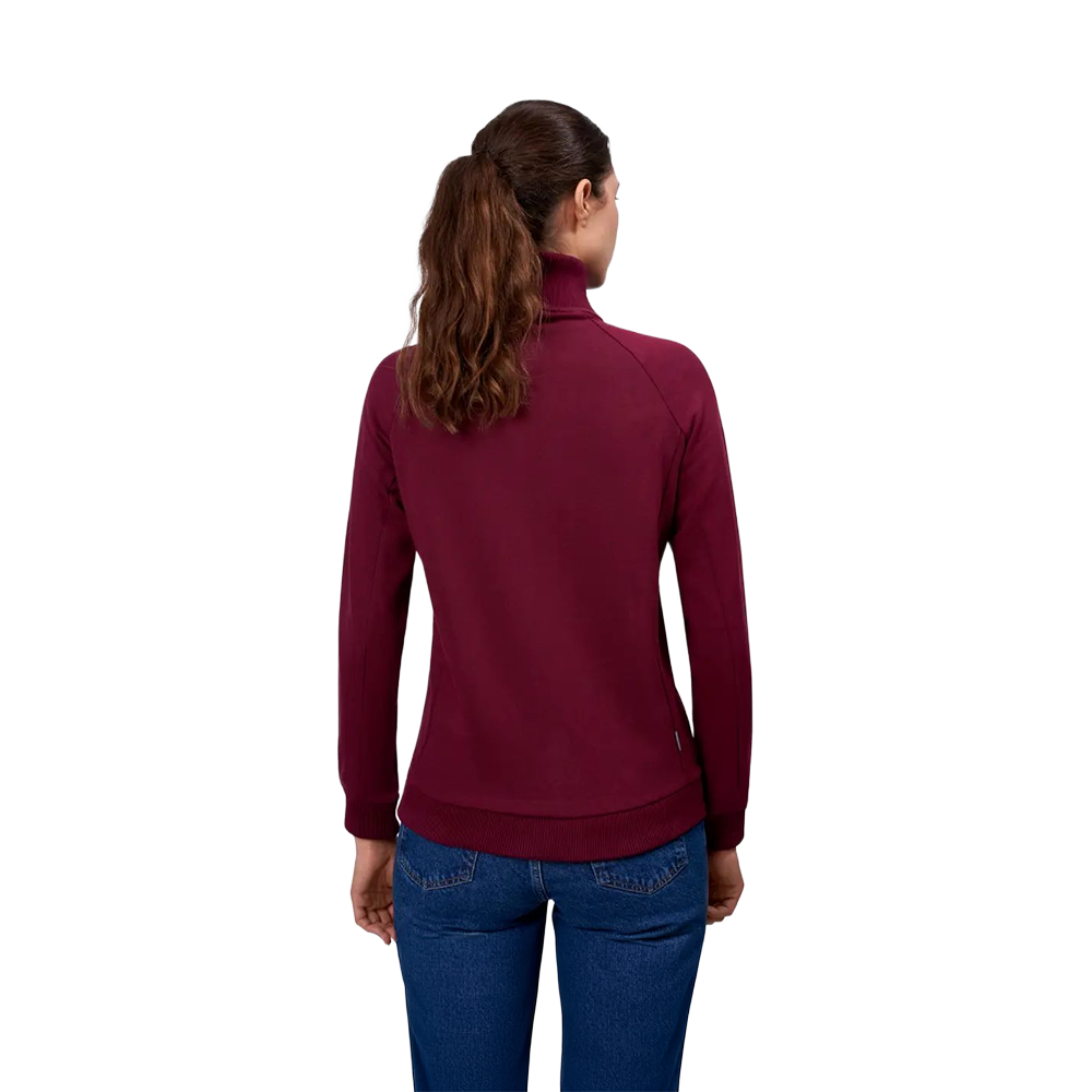 Women Sweat Cardigan Zip - back